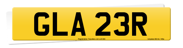 Registration number GLA 23R